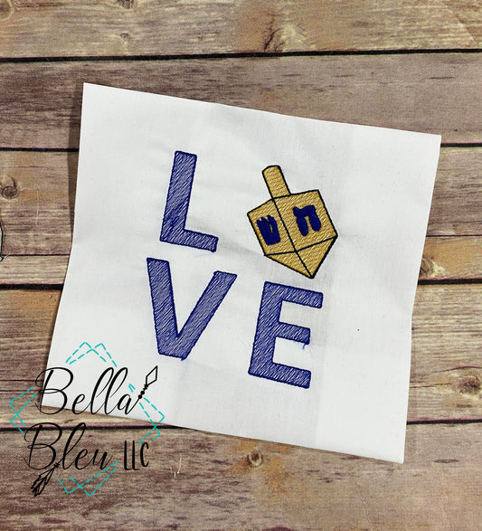 Sketchy Hanukkah Love Dreidel