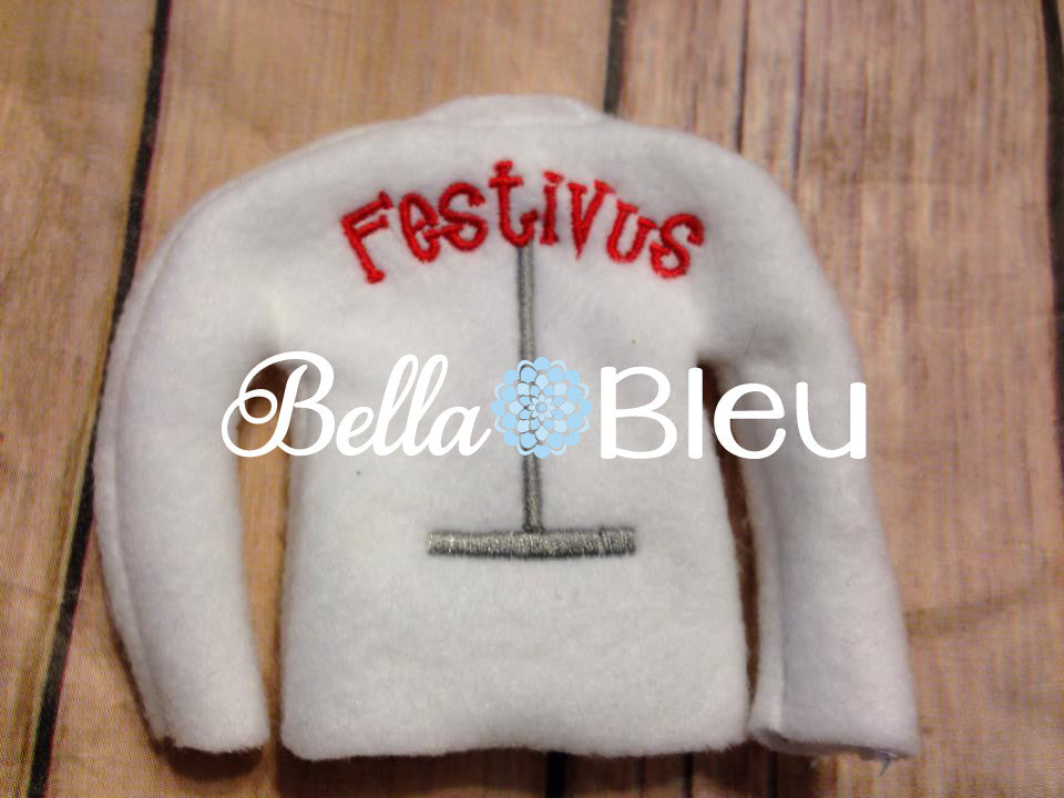 ITH In The Hoop Elf Festivus Inspired Seinfield Sweater Shirt Embroidery Design