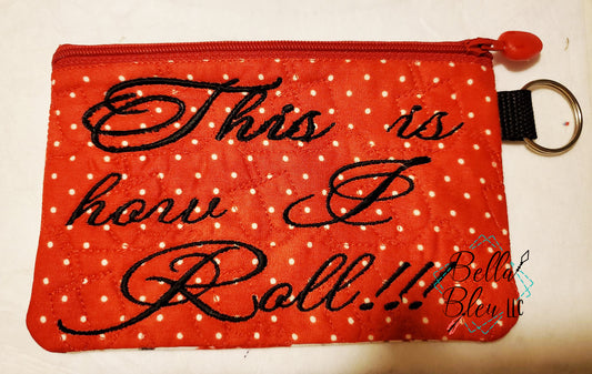 ITH This is how I roll Hanukkah Zipper bag wallet