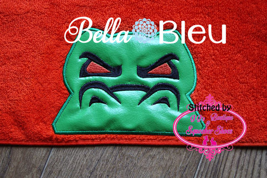 Gator Alligator Hooded Towel Topper Peeker Machine Applique Embroidery Designs or Tee