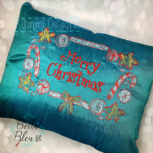 Christmas Candy Frame Scribble