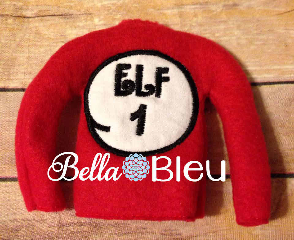 ITH In the Hoop Elf Inspired 1 One Sweater Shirt