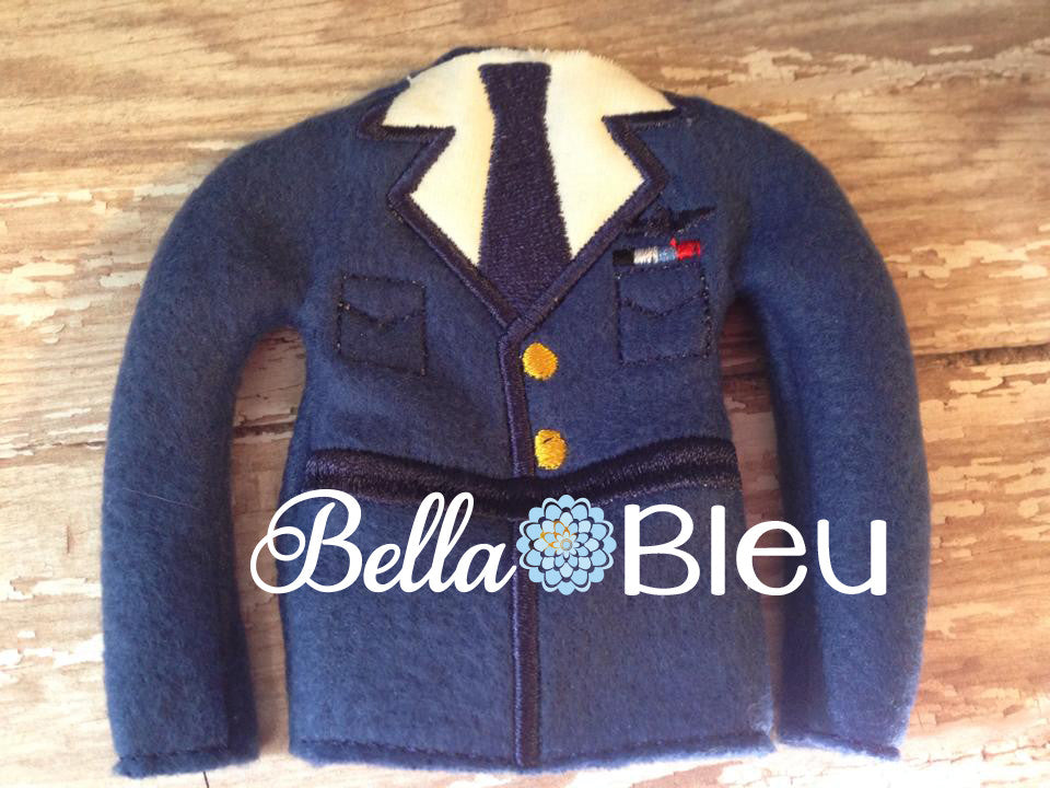 ITH In The Hoop Elf Military Air Force Sweater Shirt, Embroidery design