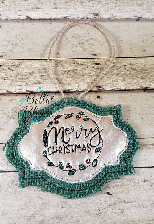 ITH Merry Christmas Scribble Christmas Ornament