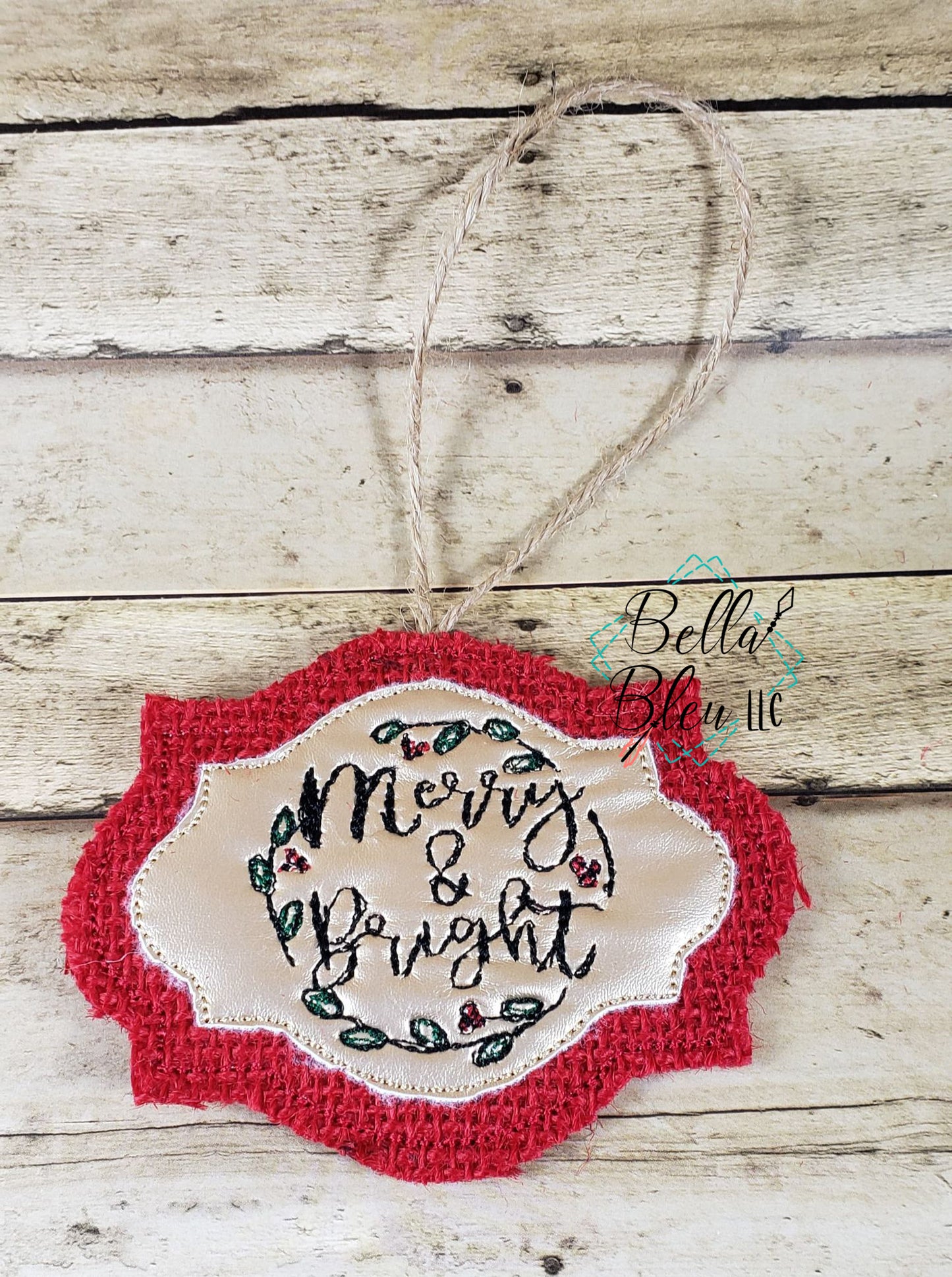 ITH Merry & Bright Scribble Christmas Ornament