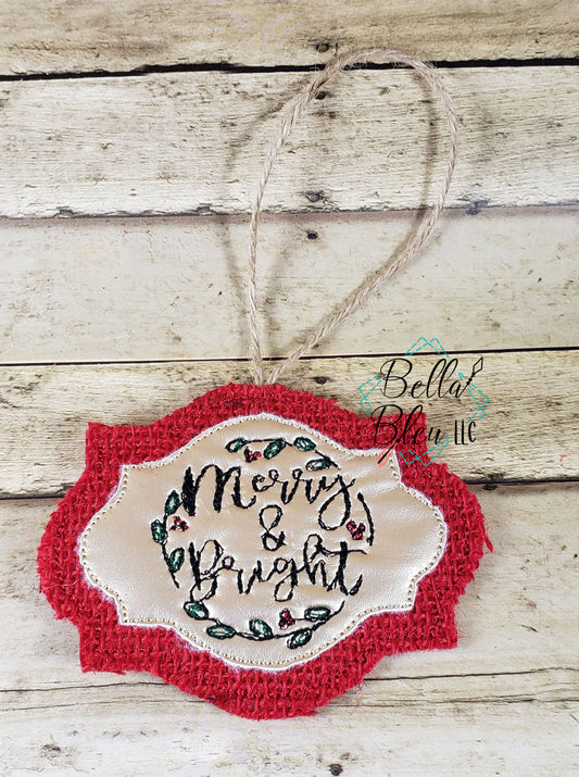 ITH Merry & Bright Scribble Christmas Ornament