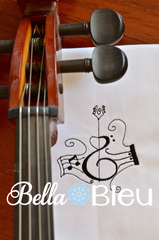 Guitar Music machine embroidery design