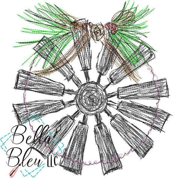 Christmas Windmill  Scribble