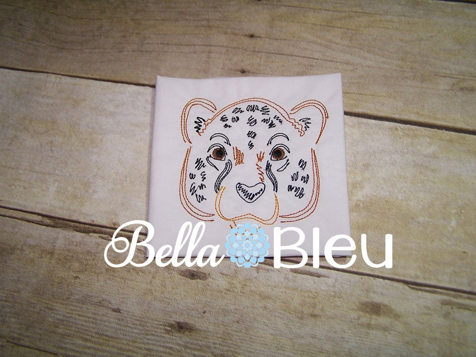 Cheetah Wild Jungle Cat Colorwork Embroidery Machine Design