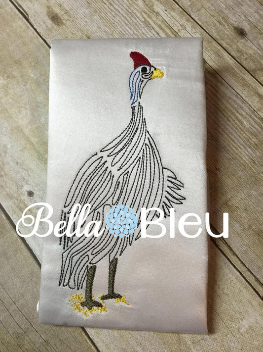 Guinea Bird Farm Machine Embroidery Design