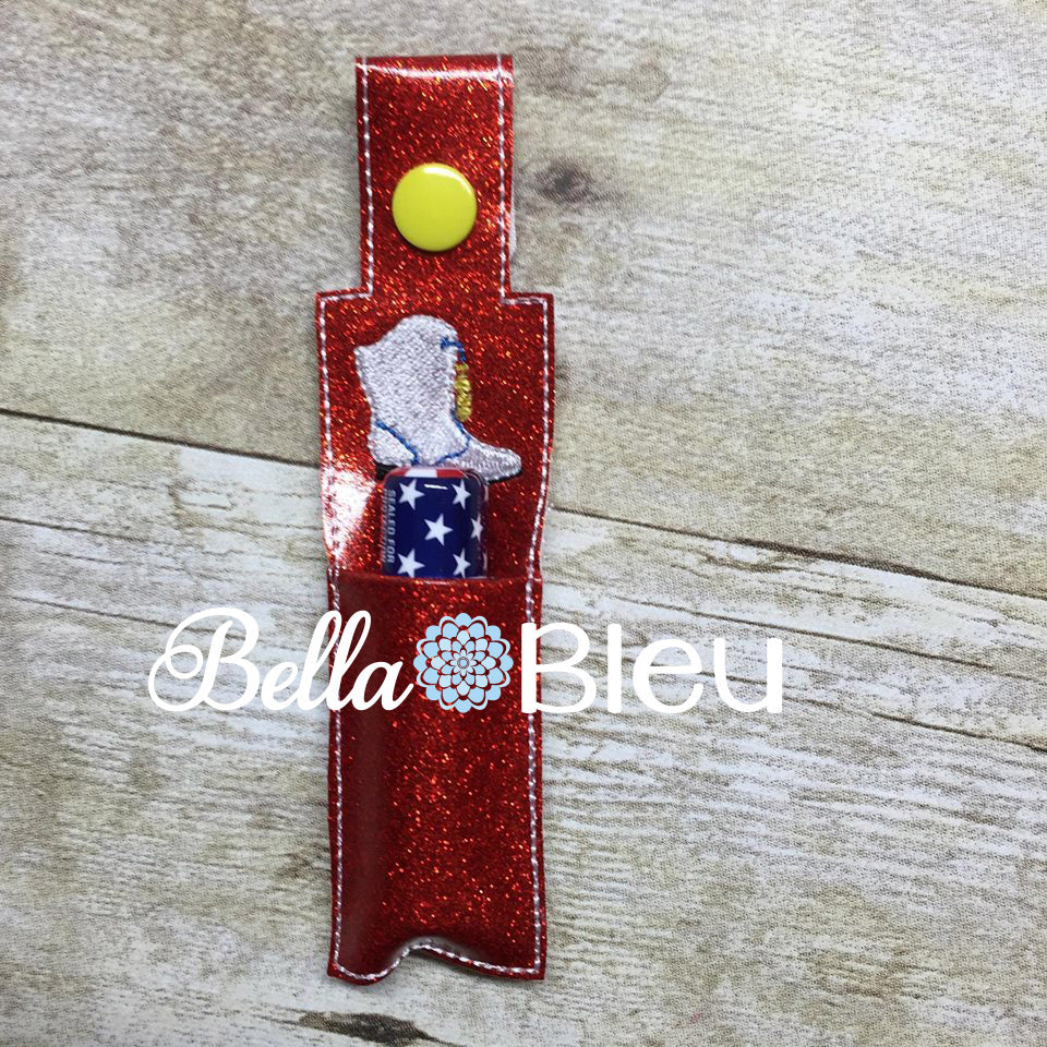 ITH In the hoop Drill team chapstick key fob holder machine embroidery design