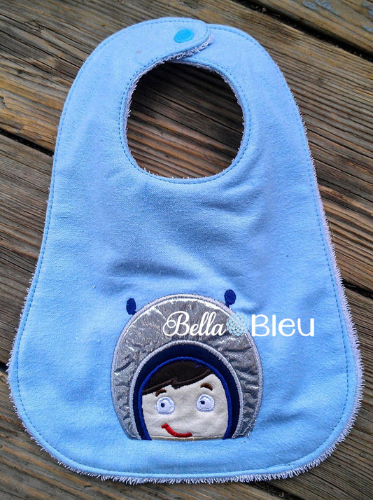 Robot Boy Towel Topper Peeker Bib Machine Applique Embroidery Design