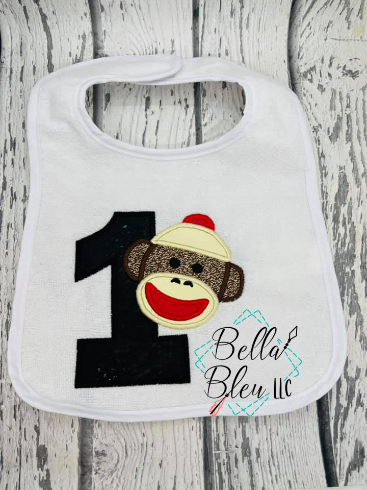 #1 Number One Birthday Sock Monkey