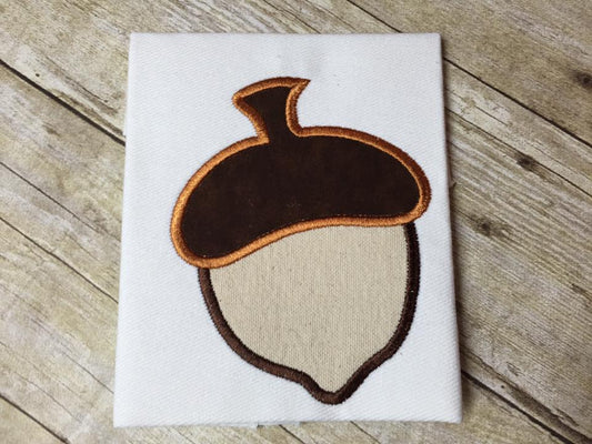 Fall Acorn machine Embroidery Design 8x8