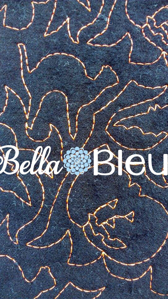 ITH In The hoop Baby Burp with Halloween Quilting Stipple Pattern Machine Embroidery Design