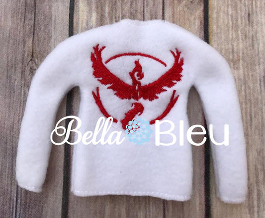 ITH In The Hoop Elf "Inspired Pokomon Valor" Sweater Shirt Machine Embroidery Design
