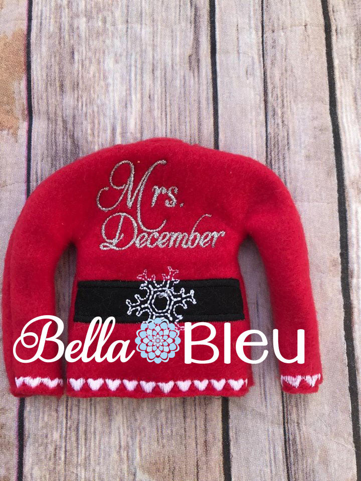 Mrs December  Santa Claus Elf Sweater Shirt
