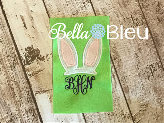 Easter Bunny Ears Topper for Monogramming Machine Applique Embroidery Design