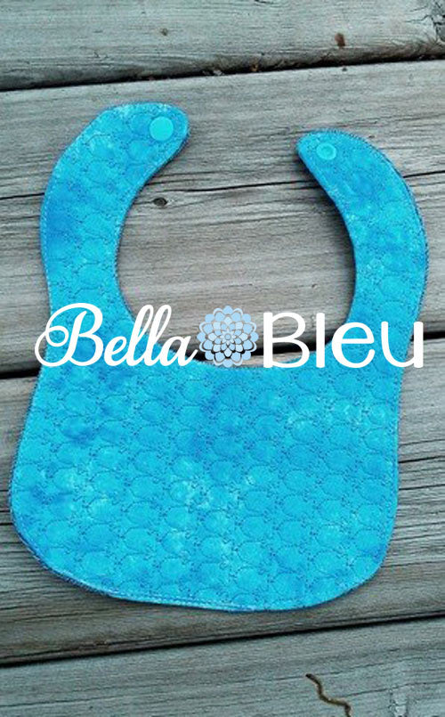 ITH In The hoop Baby Bib with Airplane Fighter Jet Airforce Quilting Stipple Pattern Machine Embroidery Design 5 sizes