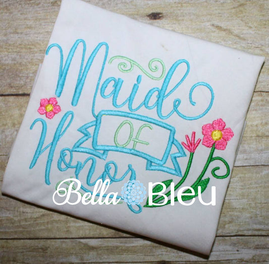 Maid of Honor Wedding Machine Embroidery Design