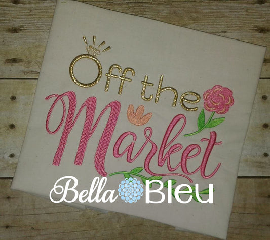 Off the Market Bridal Bride Wedding machine Embroidery Design