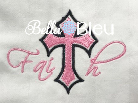 Cross Faith Baseball hat cap machine embroidery design