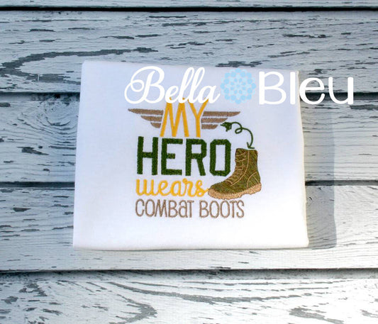 Military My Hero Wear Combat Boots Machine Embroidery Design