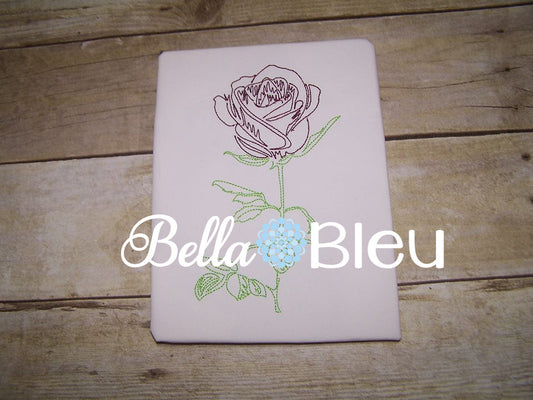 Beautiful Rose #4 Colorwork Machine Embroidery Design