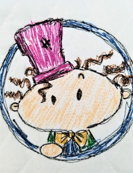 Mad Hat Man Scribble design