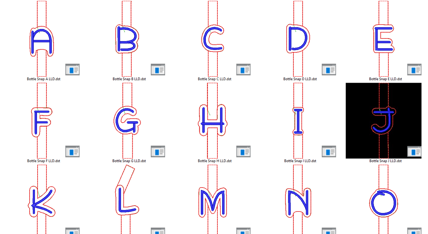 ITH Alphabet Bottle Snap Tab