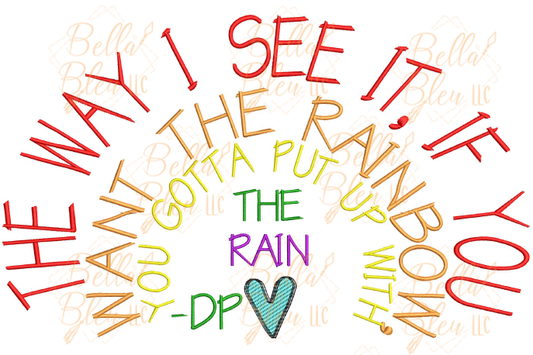 Rainbow Inspired Dolly Parton Quote Scribble Saying