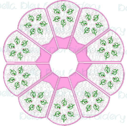 Scottish Thistle Inspired Outlander Christmas Tree Skirt In The Hoop 8x12