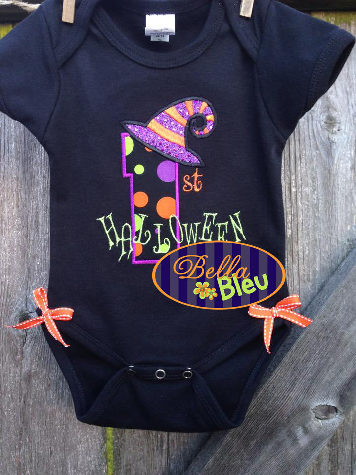 Halloween Witch Applique Numbers 1-5