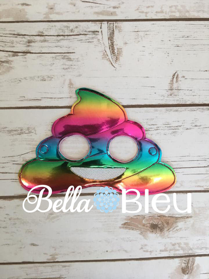 Emoji Poop Poo In the Hoop ITH Mask Machine Embroidery Applique Design 6x10 hoop