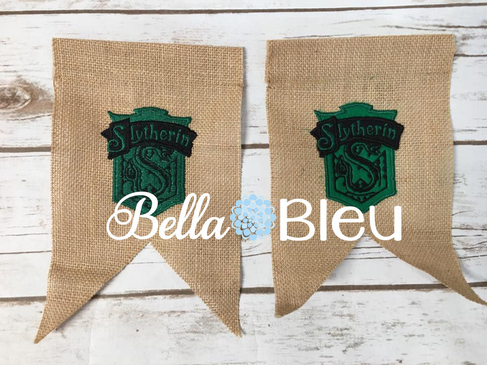 Inspired set of Harry Potter House Names Filled and Applique Machine Embroidery design