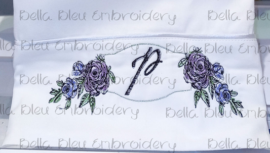 Rose Monogram Frame Scribble
