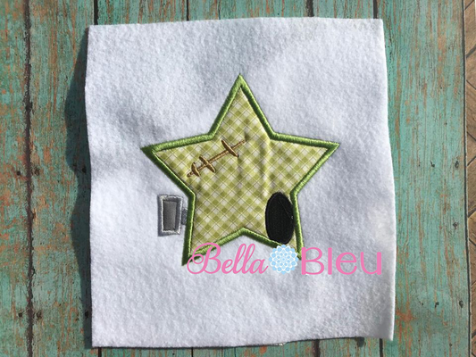 Star Frankie Frankenstein Machine Embroidery Applique Design