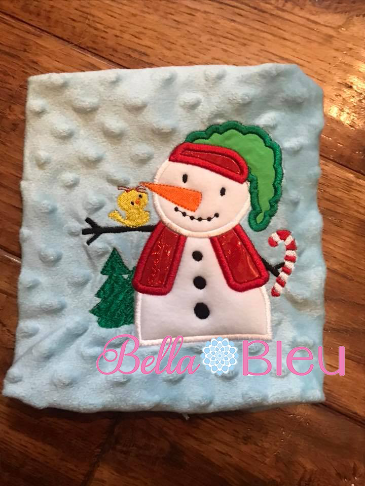Snowman with Bird