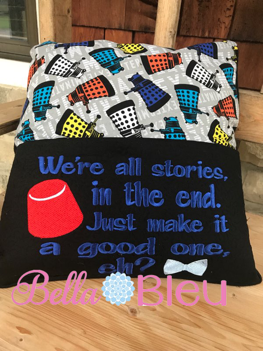 Inspired Dr Who Reading Pillow Saying 7x11