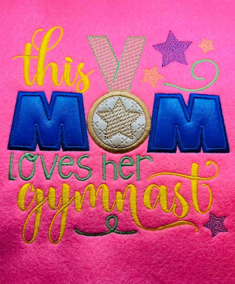 This Mom Loves her gymnast Applique