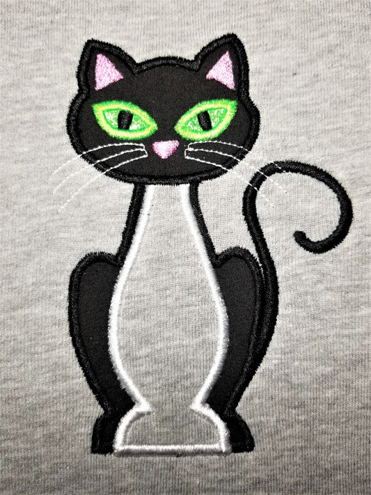 Halloween Black Cat Applique