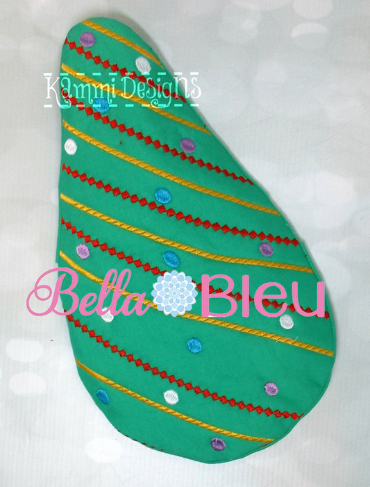 ITH In The Hoop Christmas Tree Kitchen Potholder Oven Mitt Machine Embroidery Design