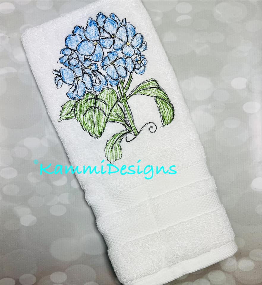 Hydrangea 1 Flower Scribble