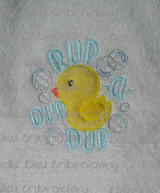 Nursery Rhymes Rub a dub dub duckie Applique