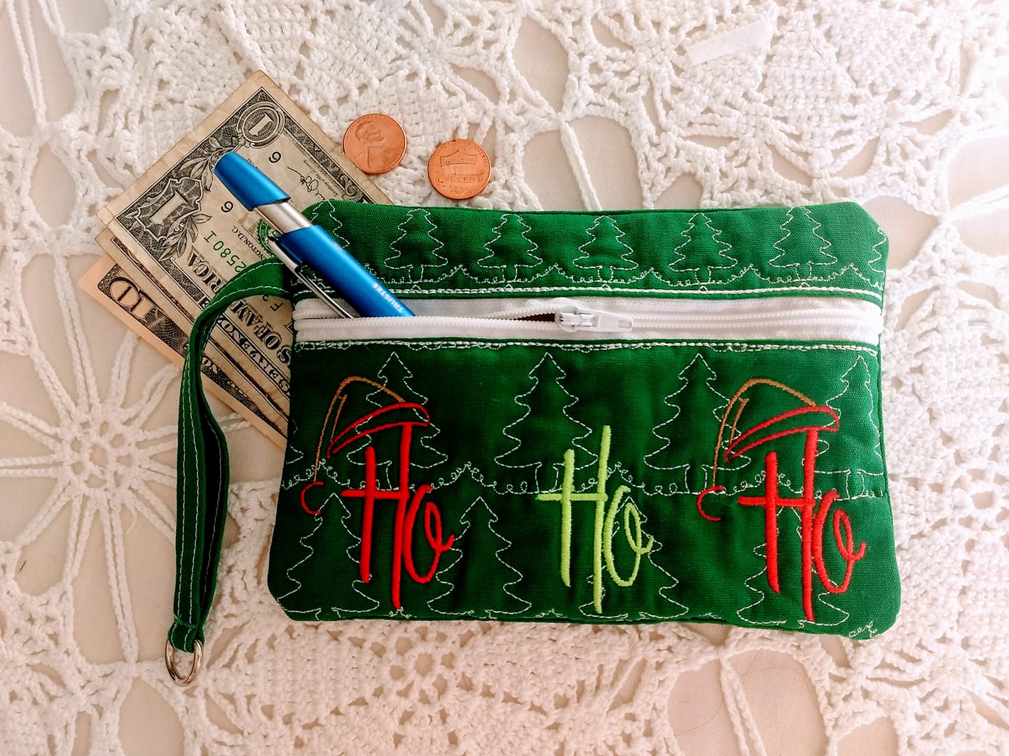 ITH Christmas HO HO HO zipper bag Wallet