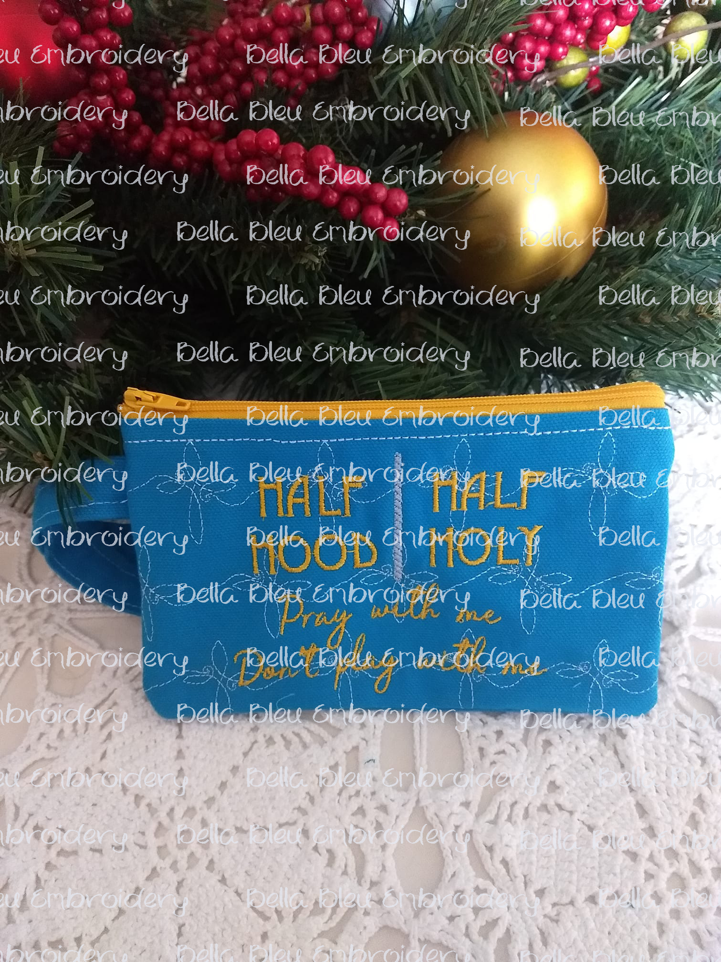 In the Hoop Half Holy Half Hood zipper bag Wallet