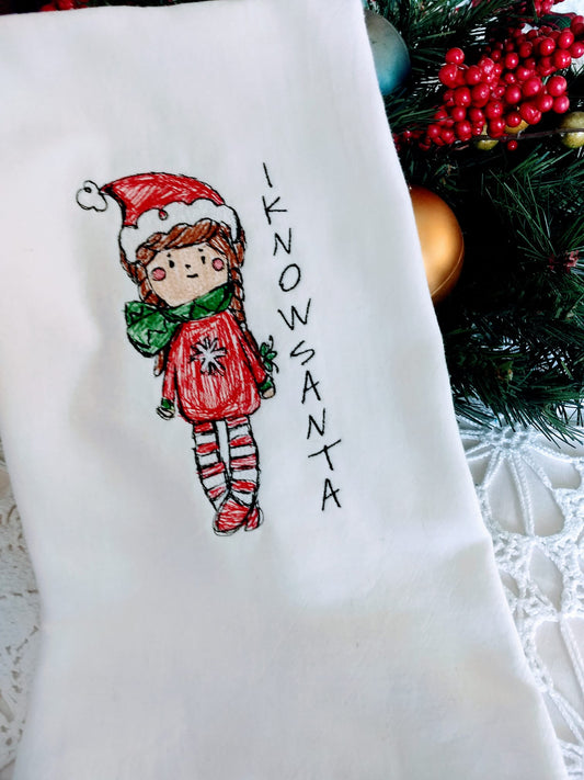 Christmas Elf Girl  Scribble