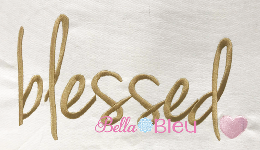 Blessed with heart Embroidery Design, Blessed Machine Embroidery Design, Blessed Religious, Heart 7x11 only Embroidery design