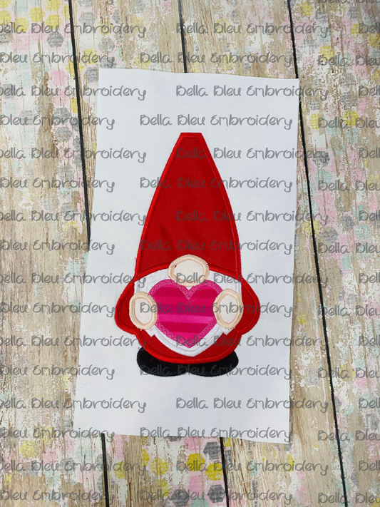Gnome with Heart Valentine Applique
