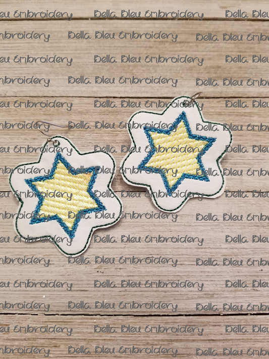 In the Hoop Jewish Star of David Earrings